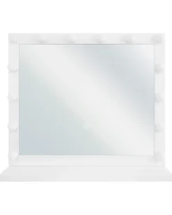 Sminkebord med spejl LED BEAUVOIR Hvid