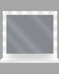 Sminkebord med spejl LED BEAUVOIR Hvid