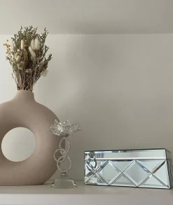 Smykkeskrin GORRON Glas Spejlet sølv
