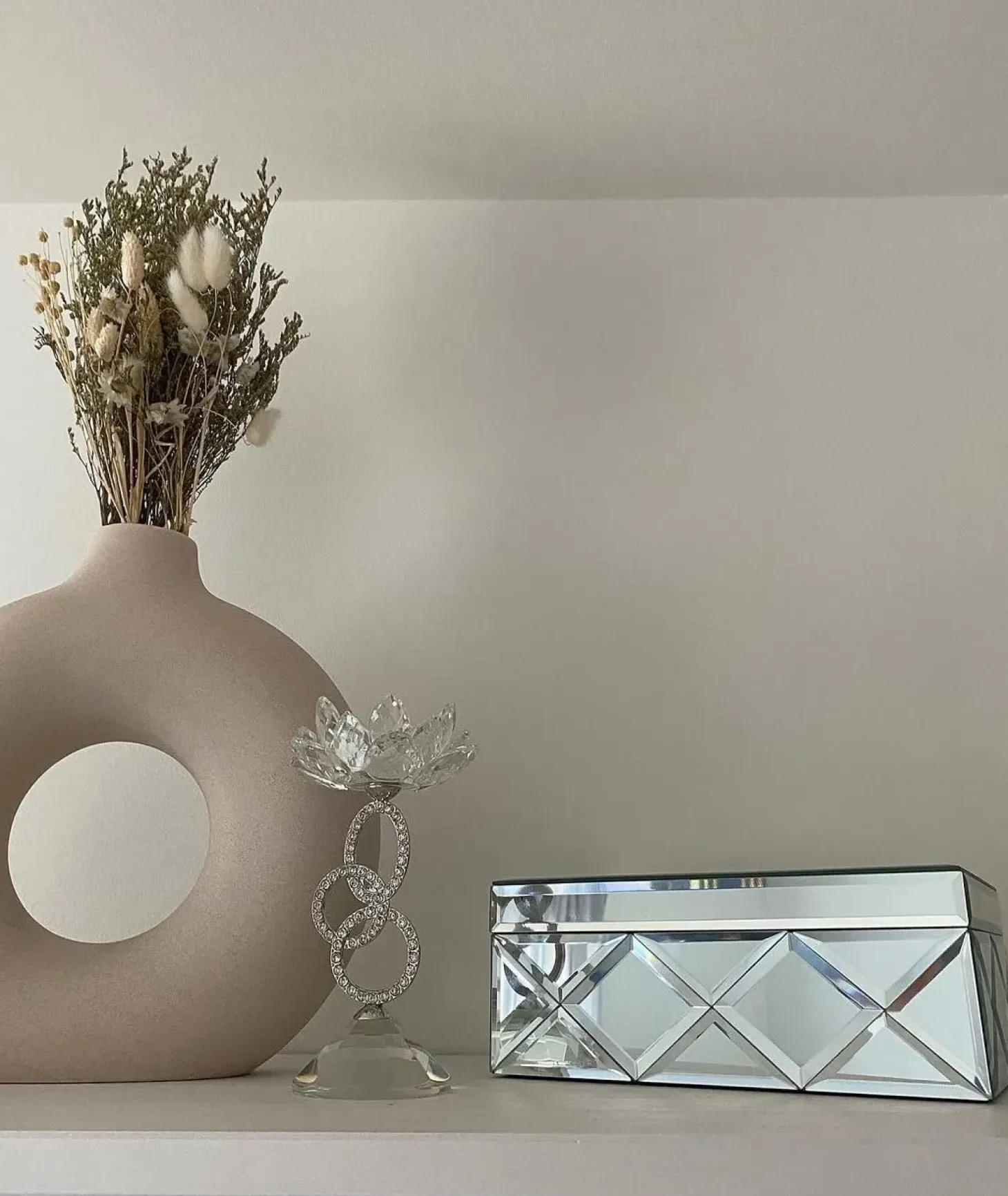 Smykkeskrin GORRON Glas Spejlet sølv