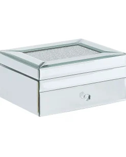 Smykkeskrin KOFI Glas Spejlet sølv