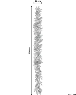 Sneklædt juleguirlande LED SUNDO 270 cm Hvid