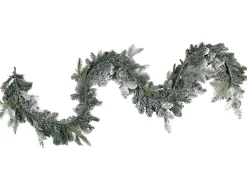 Sneklædt juleguirlande LED SUNDO 270 cm Hvid