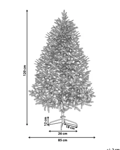 Sneklædt juletræ BASSIE 120 cm Hvid