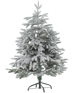 Sneklædt juletræ BASSIE 120 cm Hvid