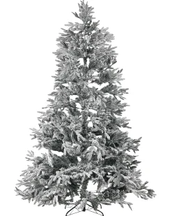 Sneklædt juletræ BASSIE 240 cm Hvid