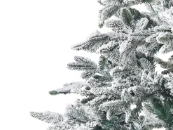 Sneklædt juletræ BASSIE 240 cm Hvid