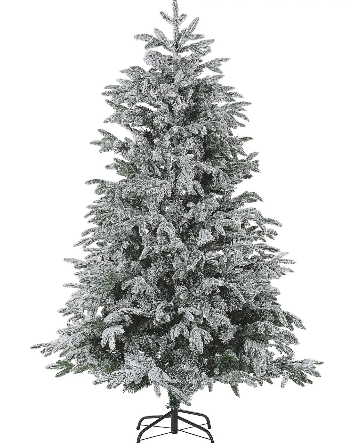 Sneklædt juletræ BASSIE 210 cm Hvid