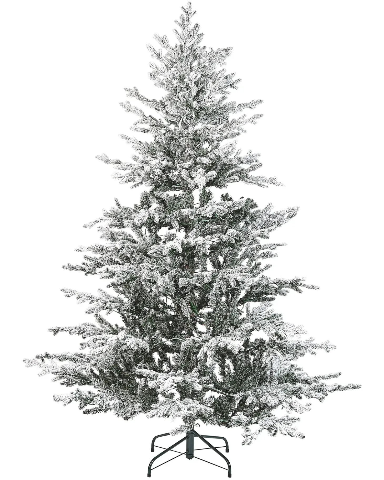 Sneklædt juletræ LED BRISCO 180 cm Hvid