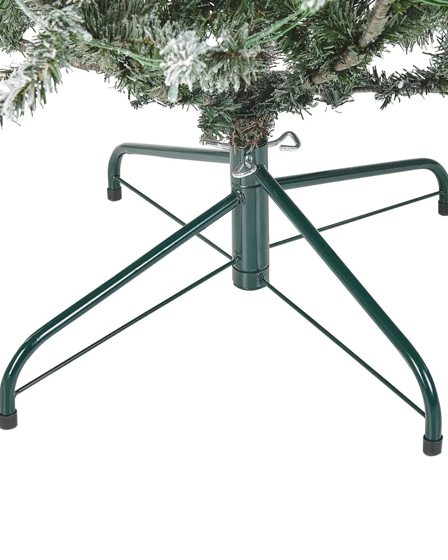 Sneklædt juletræ LED BRISCO 180 cm Hvid