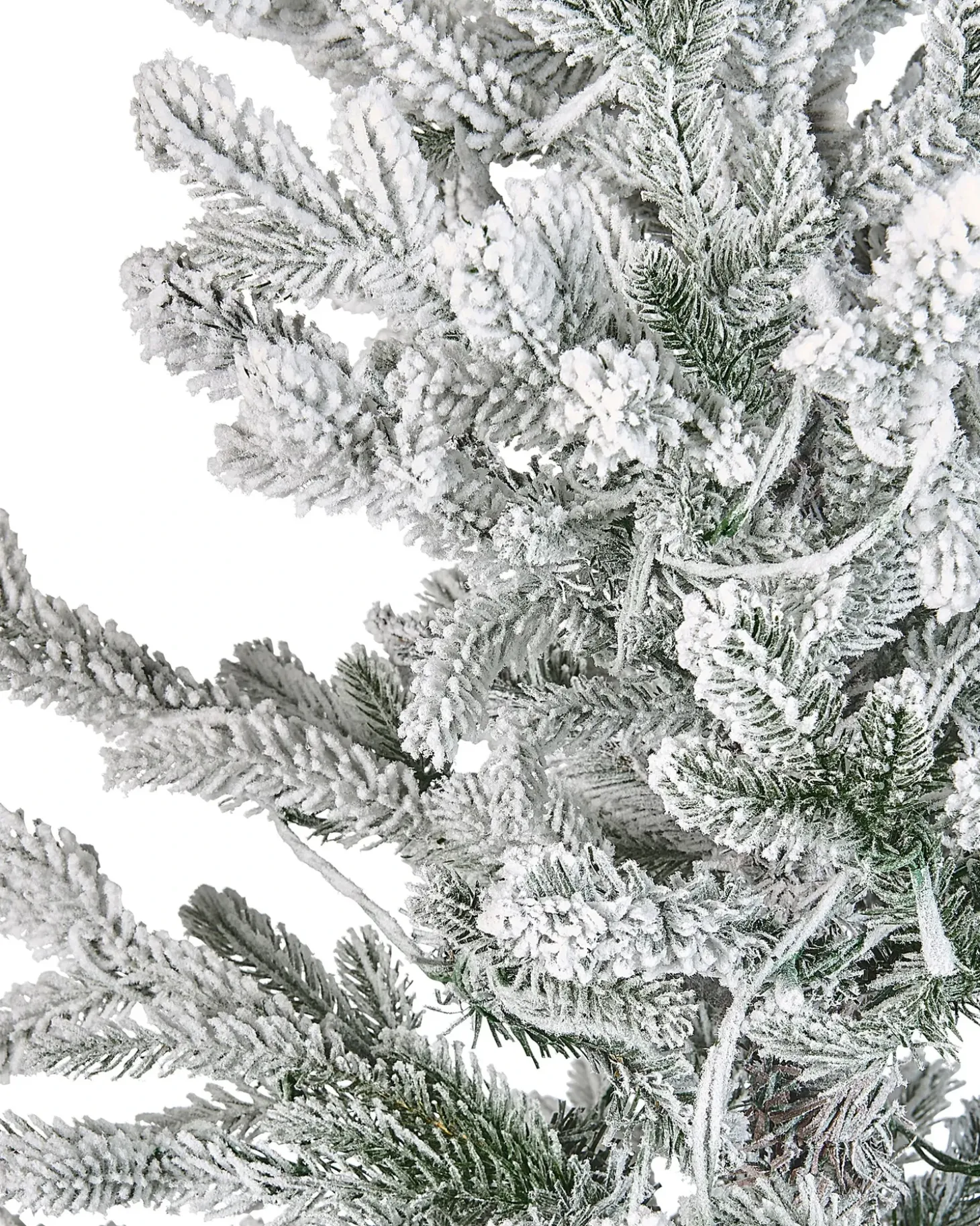 Sneklædt juletræ LED BRISCO 180 cm Hvid