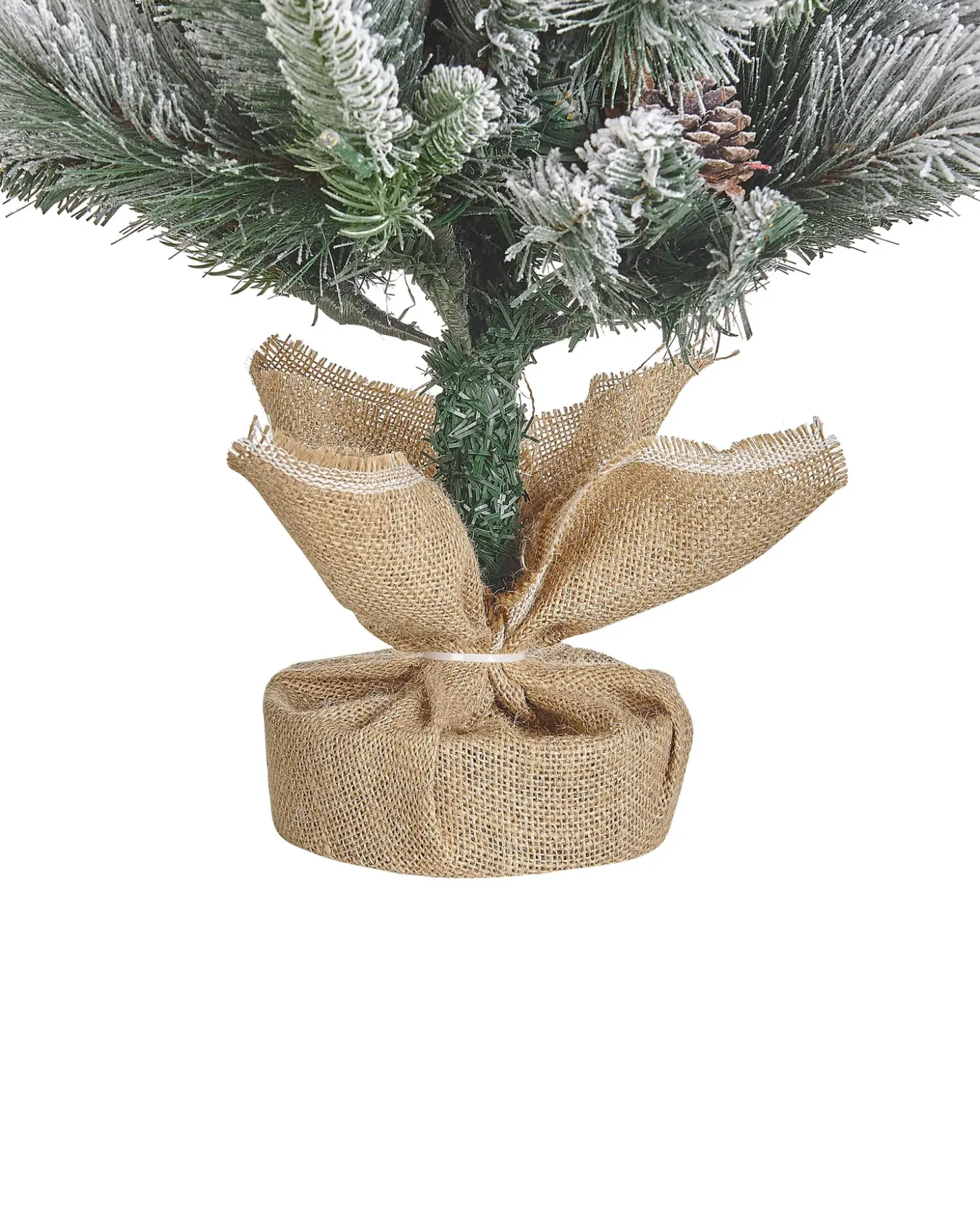Sneklædt juletræ LED MALIGNE 90 cm Hvid
