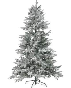 Sneklædt juletræ LED MIETTE 180 cm Hvid