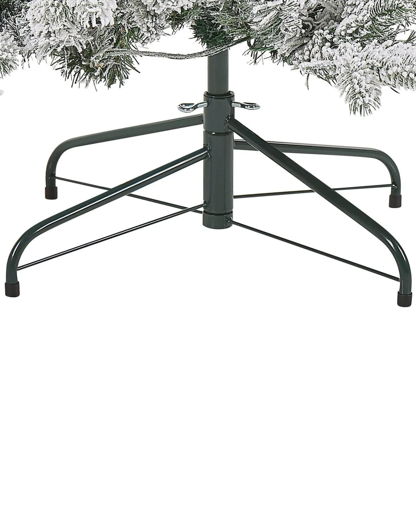 Sneklædt juletræ LED TATLOW 180 cm Grøn