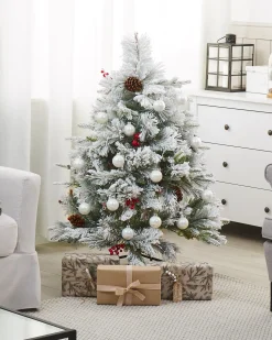 Sneklædt juletræ MASALA 120 cm Hvid
