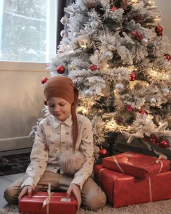Sneklædt juletræ MASALA 180 cm Hvid