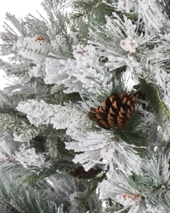 Sneklædt juletræ MASALA 180 cm Hvid