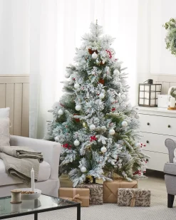 Sneklædt juletræ MASALA 180 cm Hvid