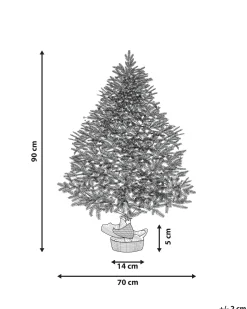 Sneklædt juletræ RINGROSE 90 cm Grøn