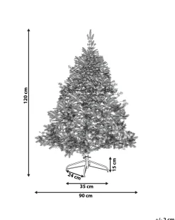Sneklædt juletræ TOMICHI 120 cm Hvid
