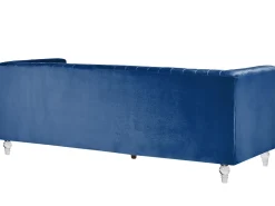 Sofa 3 personers ARVIKA Velour Navy Blå