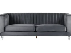 Sofa 3 personers ARVIKA Velour Mørkegrå