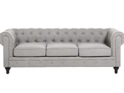 Sofa 3 personers CHESTERFIELD Lysegrå