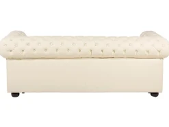 Sofa 3 personers CHESTERFIELD Ægte læder Lys Beige