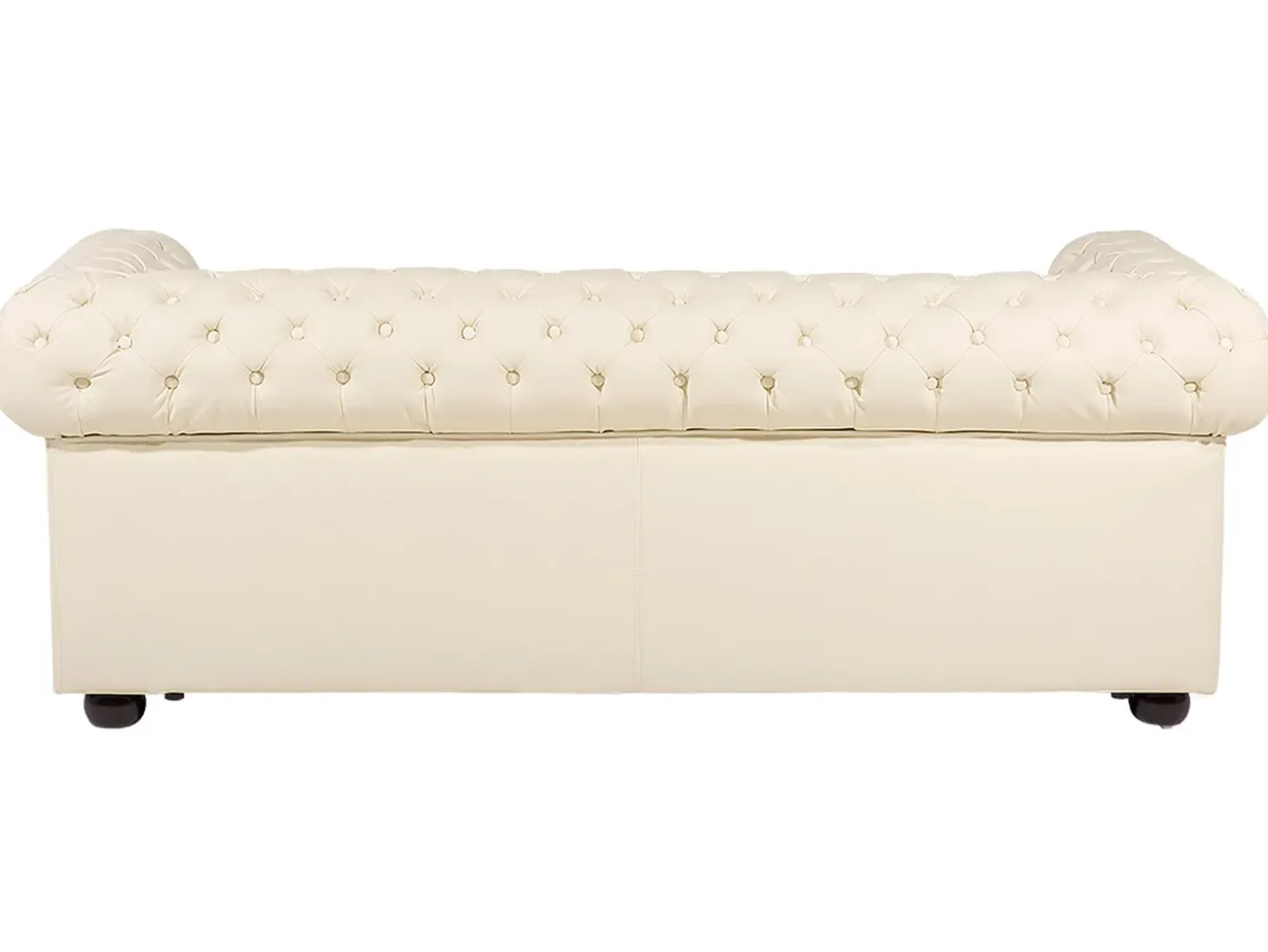 Sofa 3 personers CHESTERFIELD Ægte læder Lys Beige