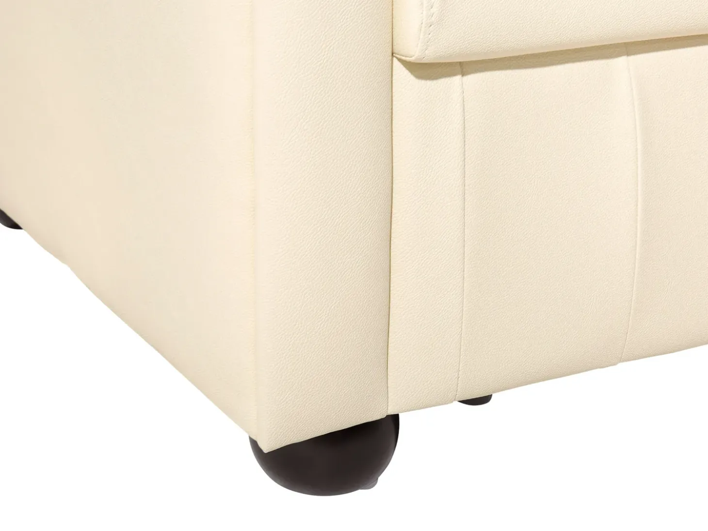 Sofa 3 personers CHESTERFIELD Ægte læder Lys Beige