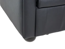 Sofa 3 personers CHESTERFIELD Ægte læder Sort