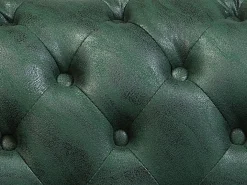 Sofa 3 personers CHESTERFIELD Kunstlæder Grøn