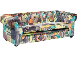 Sofa 3 personers CHESTERFIELD Lysegrøn
