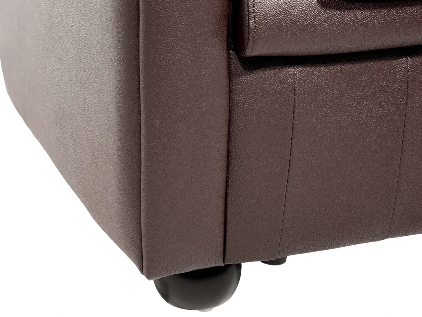 Sofa 3 personers CHESTERFIELD Ægte læder Brun