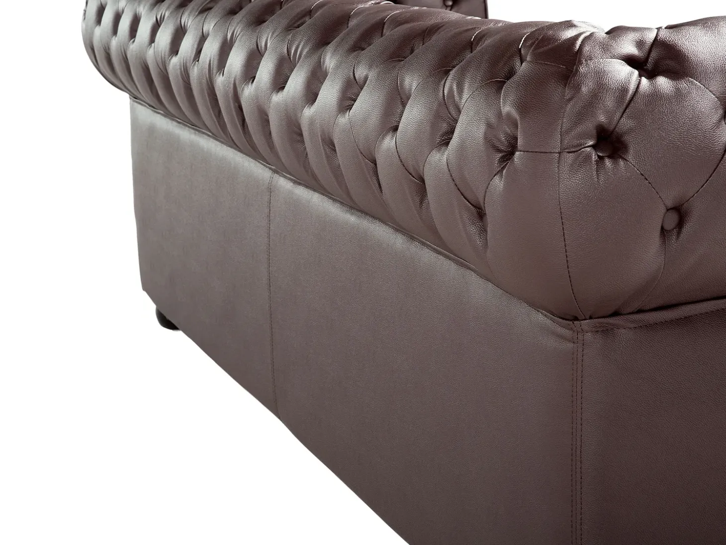 Sofa 3 personers CHESTERFIELD Ægte læder Brun