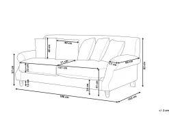 Sofa 2 personers EIKE Cremehvid