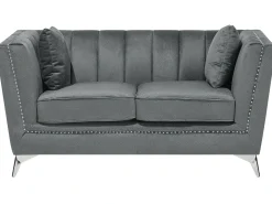 Sofa 2 personers GAULA Velour Grå