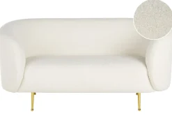 Sofa 2 personers LOEN Boucle Hvid
