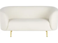 Sofa 2 personers LOEN Boucle Hvid