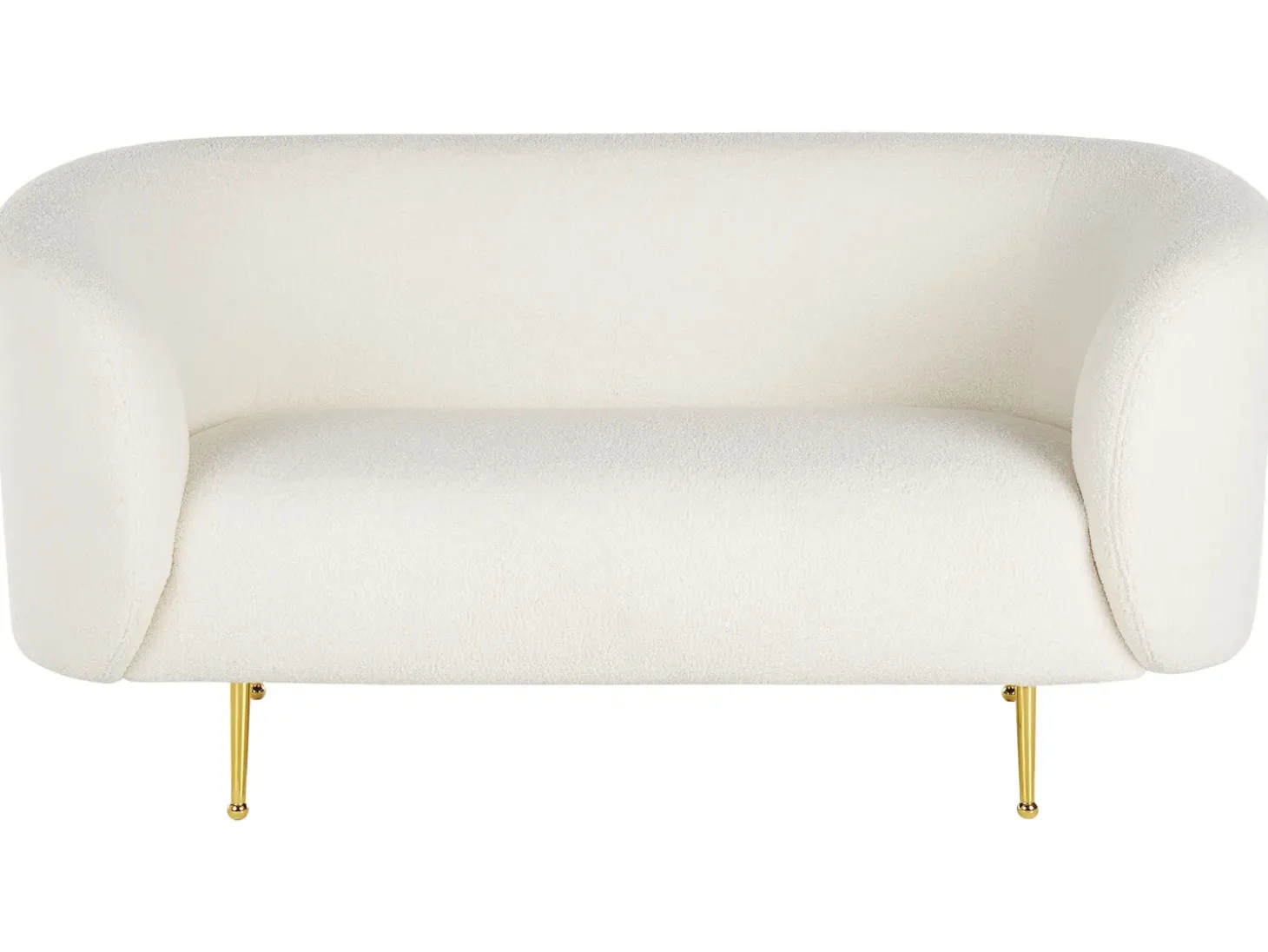 Sofa 2 personers LOEN Boucle Hvid