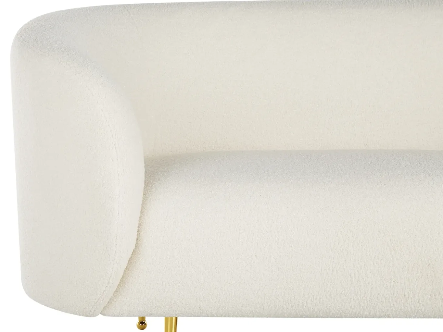 Sofa 2 personers LOEN Boucle Hvid