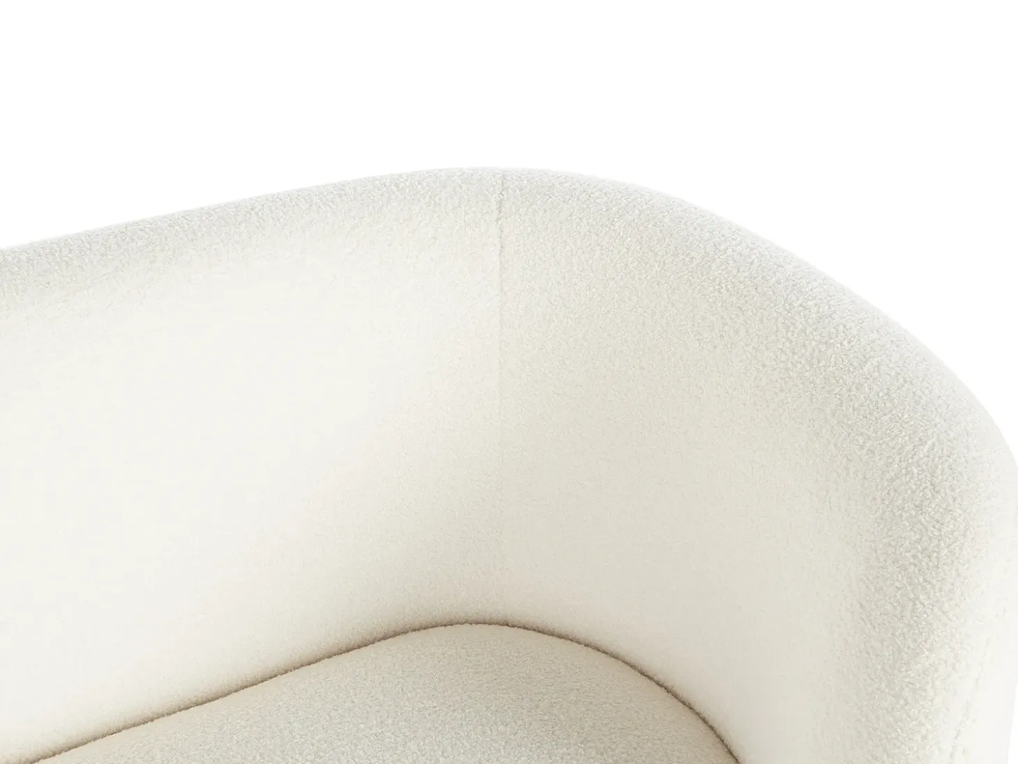 Sofa 2 personers LOEN Boucle Hvid