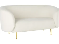 Sofa 2 personers LOEN Boucle Hvid