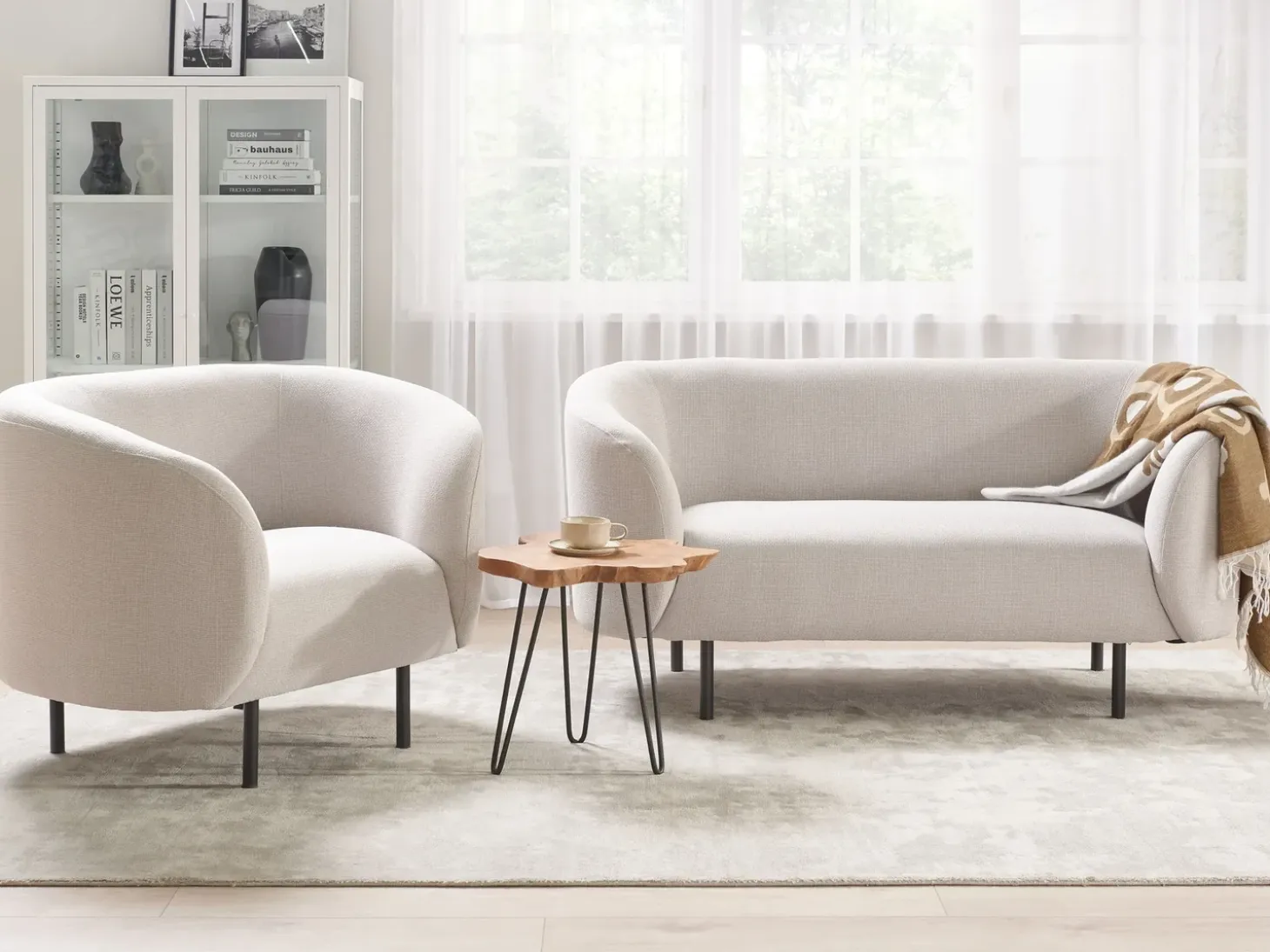 Sofa 2 personers LOEN Lys Beige