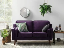Sofa 2 personers LOKKA Velour Purpur