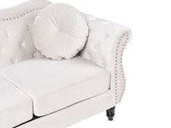 Sofa 2 personers SKIEN Velour Lys Beige