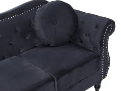 Sofa 2 personers SKIEN Velour Sort