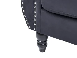 Sofa 2 personers SKIEN Velour Sort