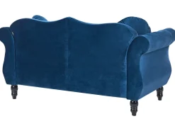 Sofa 2 personers SKIEN Velour Navy Blå