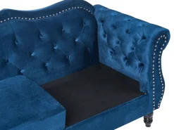 Sofa 2 personers SKIEN Velour Navy Blå